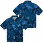 Jungle Vibes Blue Detroit Lions Hawaiian Shirt