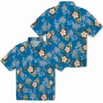 Palm Tree Flower Blue Detroit Lions Hawaiian Shirt