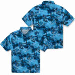 Coastal Palms Blue Detroit Lions Hawaiian Shirt