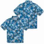 Tropical Floral Blue Detroit Lions Hawaiian Shirt