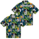 Customized Tropical Toucan Navy Blue Green Seattle Mariners Hawaiian Shirt
