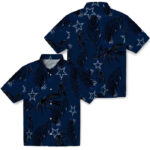 Palm Leaf Blue Dallas Cowboys Hawaiian Shirt