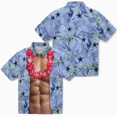 Chest Illusion Blue Dallas Cowboys Hawaiian Shirt