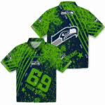 Customized Star Stripes Blue Seattle Seahawks Hawaiian Shirt