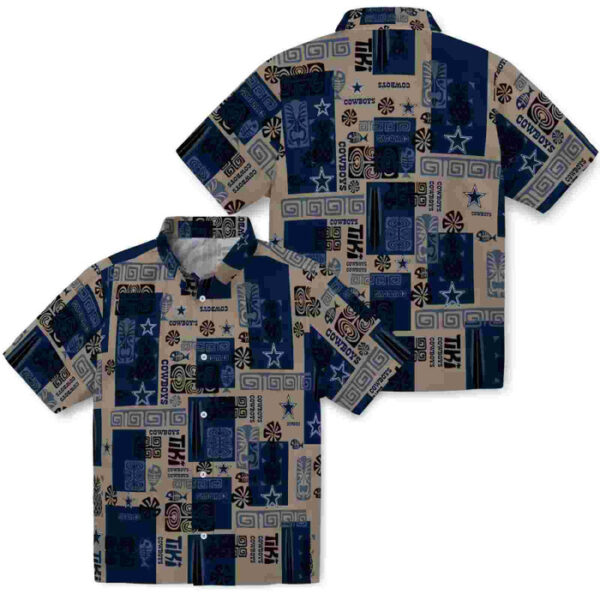 Tribal Symbols Blue Dallas Cowboys Hawaiian Shirt