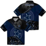 Football Wave Blue Black Dallas Cowboys Hawaiian Shirt