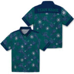 Customized Botanical Print Green Seattle Mariners Hawaiian Shirt