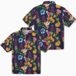 Hibiscus And Fruit Navy Blue Los Angeles Angels Hawaiian Shirt