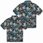 Palm Pattern Blue Black Los Angeles Chargers Hawaiian Shirt