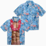 Chest Illusion Blue Los Angeles Dodgers Hawaiian Shirt