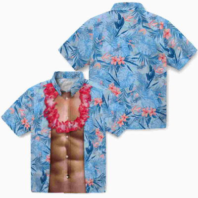 Chest Illusion Blue Los Angeles Dodgers Hawaiian Shirt
