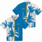 Palm Trees Blue White Los Angeles Chargers Hawaiian Shirt