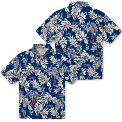 Tropical Leaf Blue White Los Angeles Angels Hawaiian Shirt