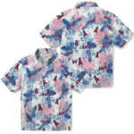 Tropical Leaves Blue White Los Angeles Angels Hawaiian Shirt
