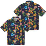 Hibiscus And Fruit Navy Blue Los Angeles Chargers Hawaiian Shirt