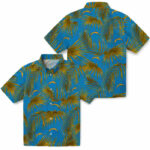 Leafy Palms Blue Los Angeles Chargers Hawaiian Shirt
