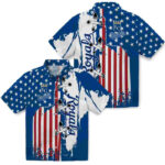 Stitched Flag Royal Blue Kansas City Royals Hawaiian Shirt