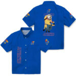 Stuart Minion Blue Kansas Jayhawks Hawaiian Shirt
