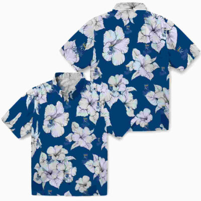 Hibiscus Blooms Royal Blue White Kansas City Royals Hawaiian Shirt