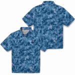 Leafy Pattern Royal Blue Kansas City Royals Hawaiian Shirt