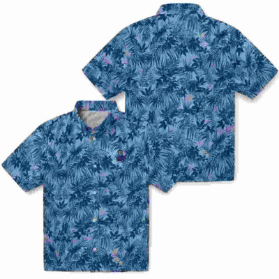 Leafy Pattern Royal Blue Kansas City Royals Hawaiian Shirt