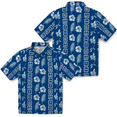 Framed Floral Royal Blue Kansas City Royals Hawaiian Shirt