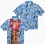 Chest Illusion Royal Blue Kansas City Royals Hawaiian Shirt