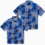 Tribal Symbols Blue Kansas Jayhawks Hawaiian Shirt