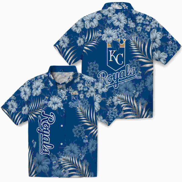 Hibiscus Print Royal Blue Kansas City Royals Hawaiian Shirt