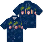 Surfboard Palm Blue Indianapolis Colts Hawaiian Shirt