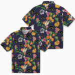 Hibiscus And Fruit Navy Blue Iowa Hawkeyes Hawaiian Shirt