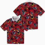 Floral Toucan Blue Red Houston Texans Hawaiian Shirt
