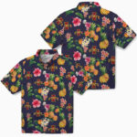 Hibiscus And Fruit Navy Blue Iowa State Cyclones Hawaiian Shirt