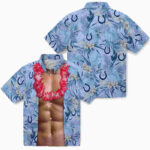 Chest Illusion Blue Indianapolis Colts Hawaiian Shirt