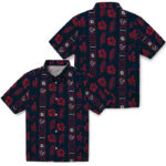 Framed Floral Blue Houston Texans Hawaiian Shirt