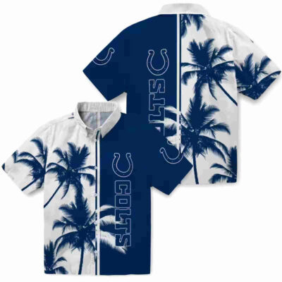 Palm Trees Blue White Indianapolis Colts Hawaiian Shirt