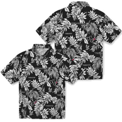 Tropical Leaf Blue White Houston Texans Hawaiian Shirt