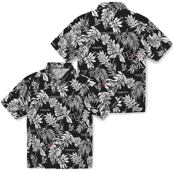 Tropical Leaf Blue White Houston Texans Hawaiian Shirt