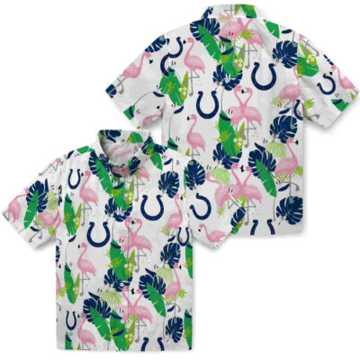 Flamingo Foliage Blue Green Indianapolis Colts Hawaiian Shirt