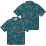 Leafy Palms Teal Jacksonville Jaguars Hawaiian Shirt