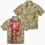 Chest Illusion Gold Georgia Tech Yellow Jackets Hawaiian Shirt