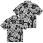 Monstera Leaf Pattern Black Georgia Tech Yellow Jackets Hawaiian Shirt