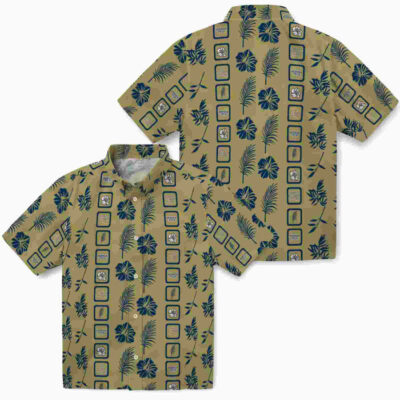Framed Floral Gold Georgia Tech Yellow Jackets Hawaiian Shirt