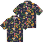 Hibiscus And Fruit Navy Blue Georgia Tech Yellow Jackets Hawaiian Shirt