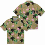 Flamingo Leaf Motif Gold Georgia Tech Yellow Jackets Hawaiian Shirt