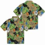 Toucan Hibiscus Pineapple Gold Green Georgia Tech Yellow Jackets Hawaiian Shirt