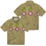 Surfboard Palm Gold Georgia Tech Yellow Jackets Hawaiian Shirt