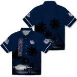 Beach Sunset Blue Black Gonzaga Bulldogs Hawaiian Shirt