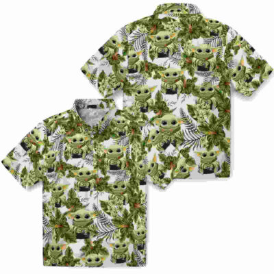 Tropical Yoda Green Georgia Tech Yellow Jackets Hawaiian Shirt