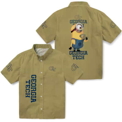 Stuart Minion Gold Georgia Tech Yellow Jackets Hawaiian Shirt